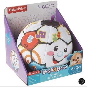 Fisher-Price Musical Soccer Ball - Red, Yellow, Blue